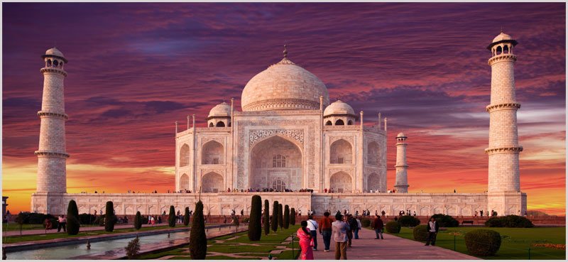 Taj Mahal. Located in Agra, India.