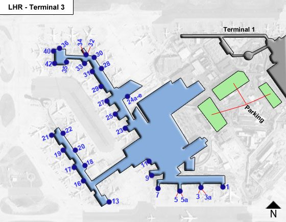Layout of Heathrow Terminal 3  - Location - Heathrow Terminals - OT |                                                                                                                                                                                                                                                                                                                                                                                                         Image Not Ours