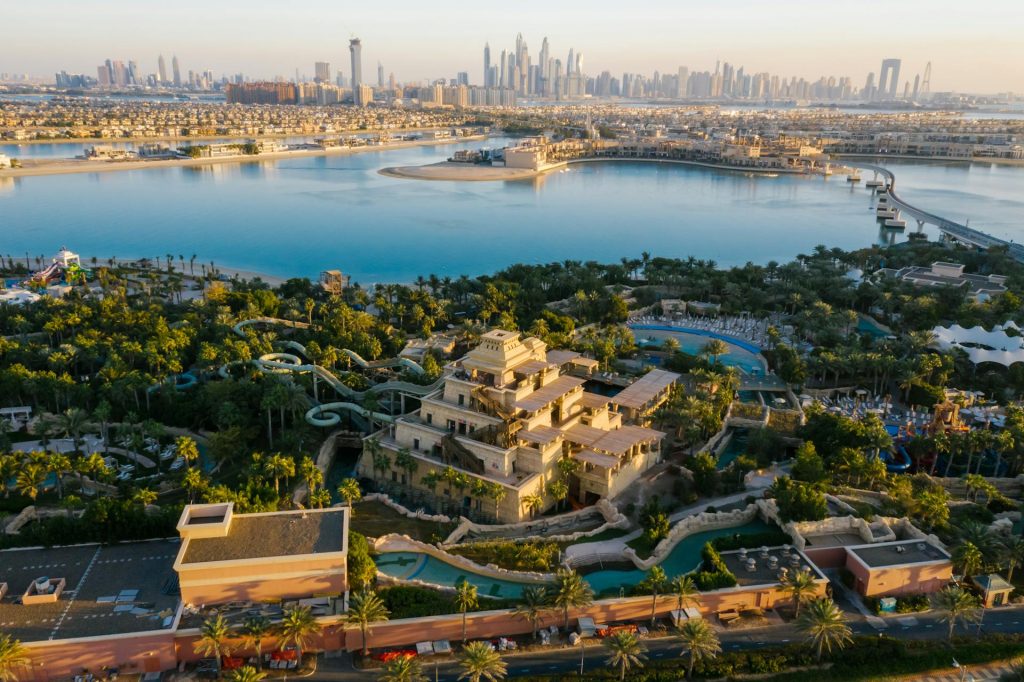 Aerial View of Atlantis Aquaventure Waterpark, Dubai, UAE - Perfect for a Stopover in Dubai